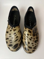 Sloggers Clogs Leopard/Cheetah Sz 8 Garden Rain Comfort Shoes Waterproof USA S4
