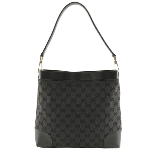 GUCCI One Belt Shoulder Bag 001.4231 black GG canvas Women - 第 1/12 張圖片