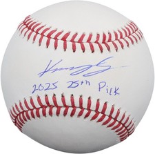 Kruz Schoolcraft San Diego Padres Autographed Baseball with 2025 25th Pick Insc