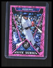 2020 Javier Baez - Donruss Pink Fireworks Elite Series #E-2 Chicago Cubs 