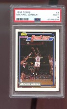 1992-93 Topps #3 Michael Jordan Highlight PSA 9 Graded Basketball Card 1993 MINT