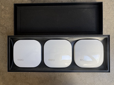 eero B010001 Pro Mesh 2nd Generation WiFi System, White - Set of 3