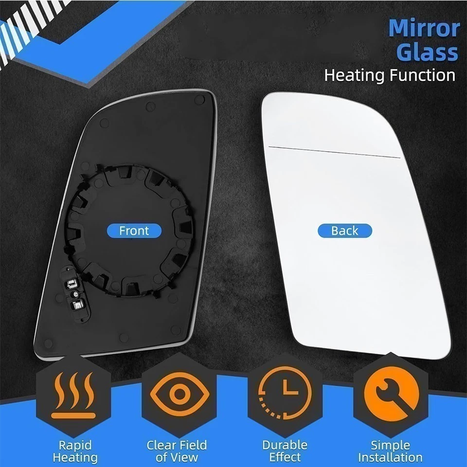 Se adapta a BMW E60 E61 E63 E64 525i 530i 535i espejo retrovisor lateral izquierdo + derecho térmico vidrio Foto 4 de 4