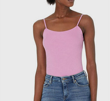 CALVIN KLEIN Ribbed Bodysuit Lilac Rain Size Medium 54 NWT
