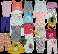 Baby Girl Size Newborn GAP Carter's Shirts Pants Oufits Sets Clothes Lot Bundle