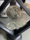 Key Date Set 1973 S Ike 1955 Franklin And 1970 D Kennedy Half.All Coins AtSilve