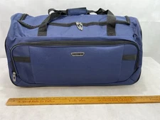 BN 25" ROLLING DUFFEL BAG 2 Wheels Slide Out Handle Expandable Carry On Blue