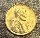 1937 P Lincoln Wheat Small Cent Red BU Uncirculated US Coin Uncertified
