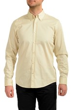 Hugo Boss Men's "H-ROAN-BD-C1-243" Slim Fit Beige Long Sleeve Shirt US M IT 50