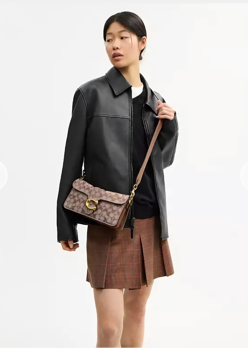 Coach Tabby Shoulder Bag 26 Crystal Signature Jacquard Crossbody