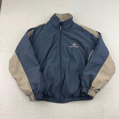 Bally s Casino Jacket Adult Large Blue Lined Full Zip Weatherproof Windbreaker