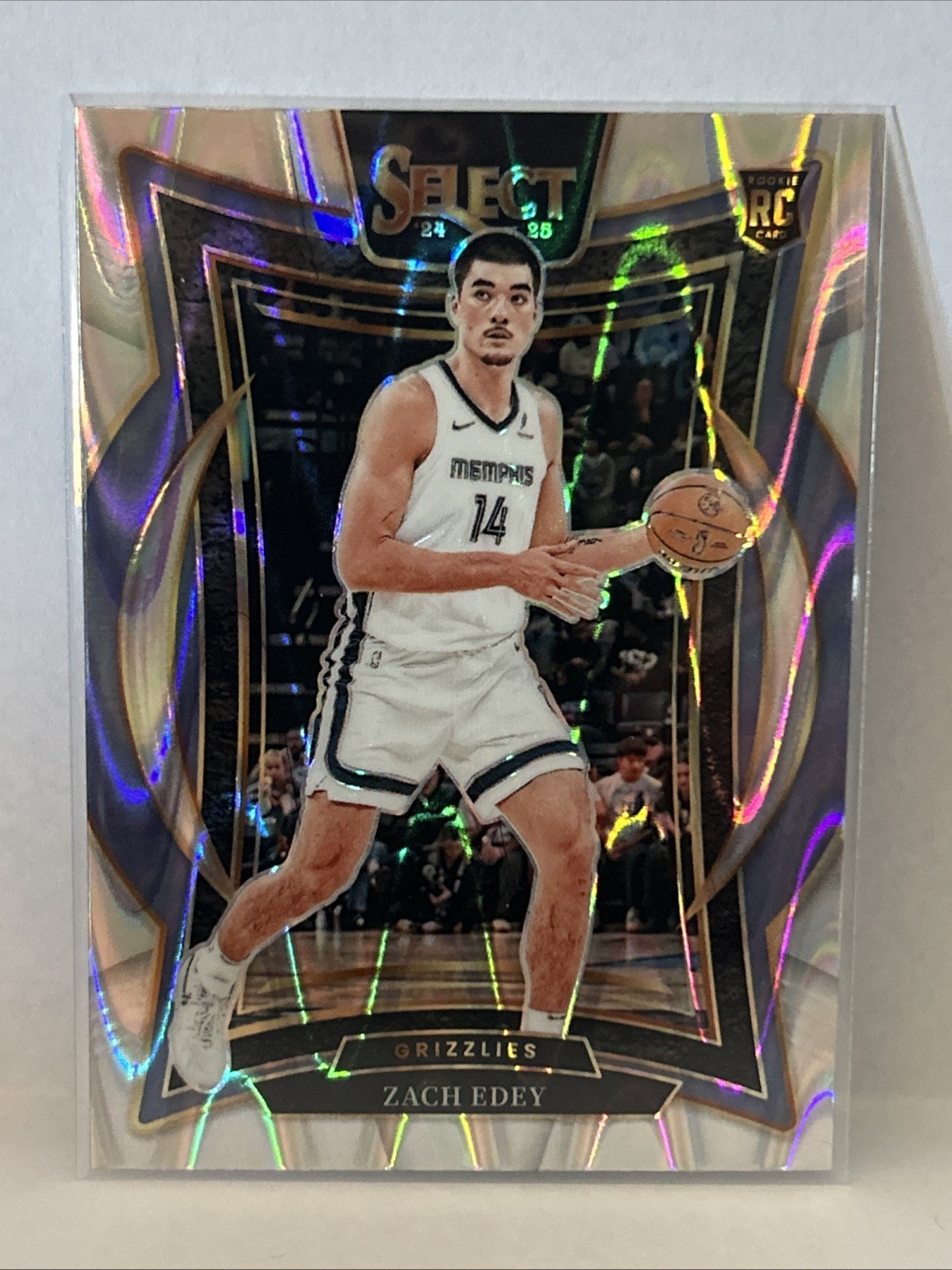 2024-25 Panini Select 98 Zach Edey Tectonic Prizm Memphis Grizzlies