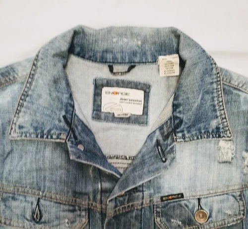 Bon Jovi, Energie Patched Battle Denim Mens Jacket Size M image 20