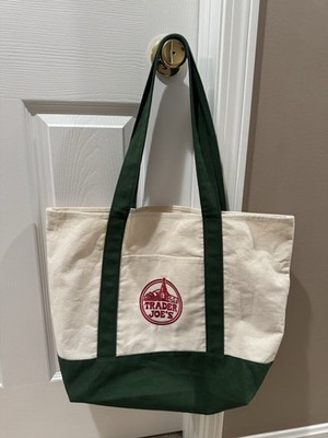 Trader Joe's Limited Edition Green Canvas Foldable Reusable Bag Trending WSJ