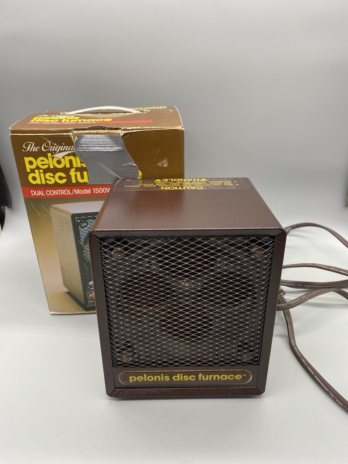 Vintage Pelonis Disc Furnace Dual Control Model 1500W-II Fan Heater - TESTED