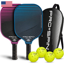 Pro-Spin Carbon Fiber Pickleball Paddles Set Of 2 Or Single Lightweight