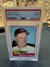 1965 Topps #330 Whitey Ford Exclusive Bew York Yankees HOF PSA 2 Good