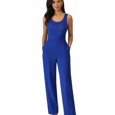 NWT RACHEL Rachel Roy Cobalt Blue Jumpsuit One Piece Free Your Heart Size 2
