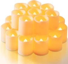 Homemory Flickering Flameless LED Tealight Candles, 12PCS Battery Operated, Real