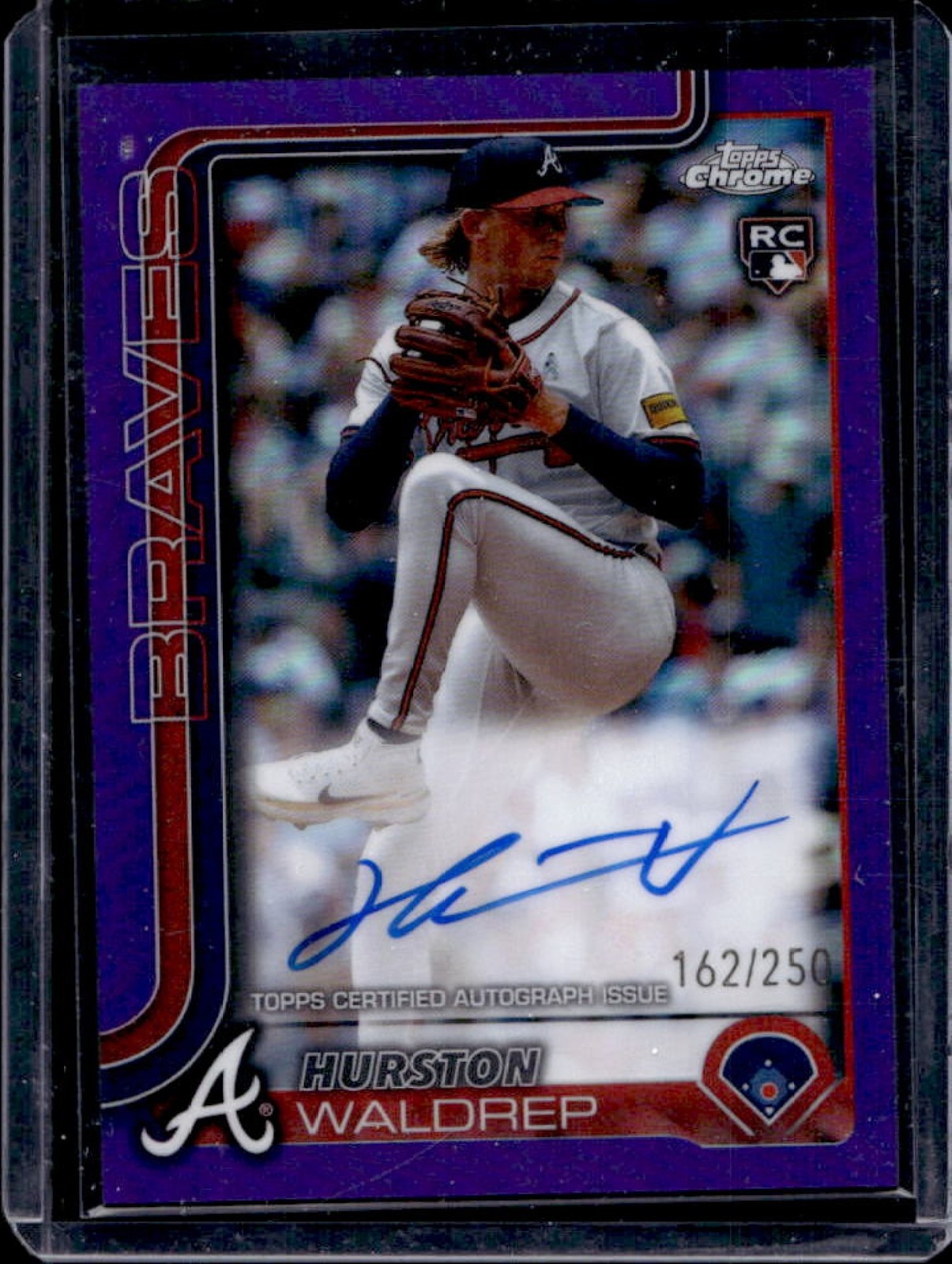 Hurston Waldrep 2025 Topps Chrome #RA-HW Rookie Autographs