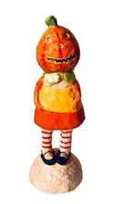 Bethany Lowe Debra Schoch Halloween Girl Pumpkin Figurine 8"