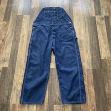 Sears Roebuck's Denim Overalls Carpenter Needs Repair Missing Straps W44 L28