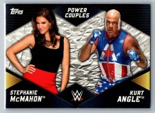 2018 Topps WWE Power Couples #PC-15 Stephanie McMahon Kurt Angle