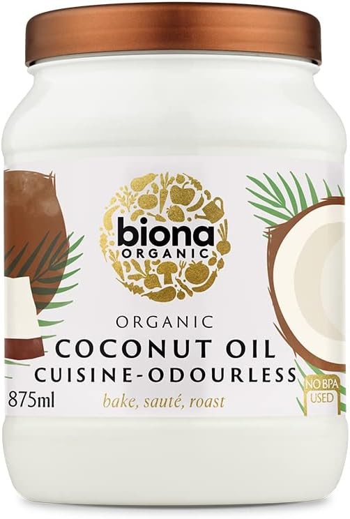 Biona Organic Coconut Oil 875 ml - Cuisine Mild & Odourless - Dairy Free, Natur