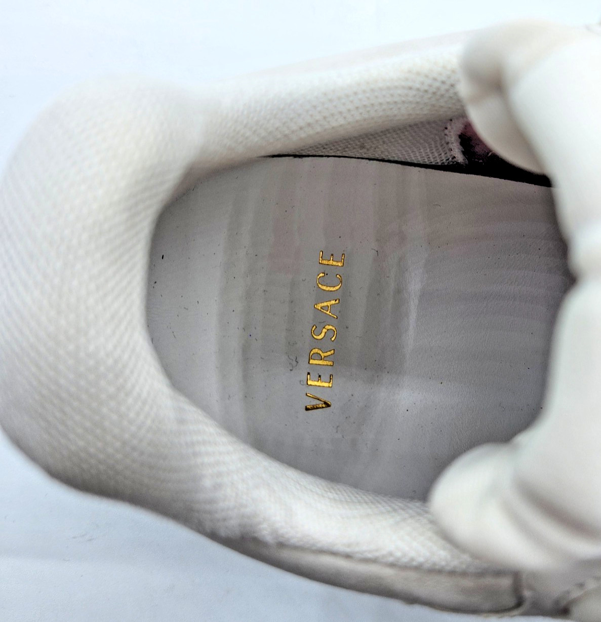 Versace Trigreca Women's White Pale Pink Leather Sneakers EU37.5 US7.5 thumbnail 15