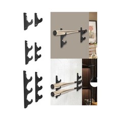 Baseball Bat Display Wall Mounted Wooden Horizontal Rack Space Saving Easy