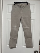 L'AGENCE Margot High Rise Skinny Jeans Biscuit Tan Beige Size 28 Made in USA