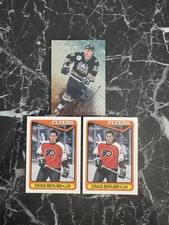 (3) Craig Berube 1998-99 Be A Player Autograph Card #115 w/ 1990-91 OPC Rookie