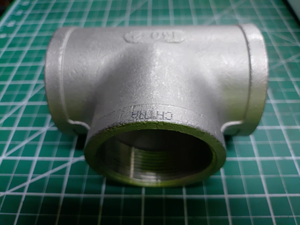 SS-TEE-258 Pipe Tee 304 Stainless Steel 2" NPT - Image 2 of 2