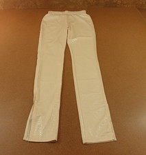 Fashion Nova Womens Size Small Biege Snake Print Pull On Split Hem Pant New