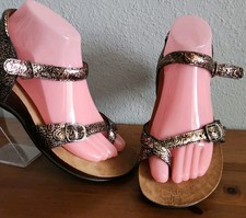SAS Women's Leather Sandals Pampa Fantasia 7 M Ajustable Exellent Made In USA