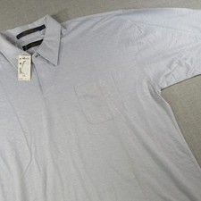 Tommy Hilfiger Polo Shirt Men  s XL Light Blue Short Sleeve Cotton Blend NEW