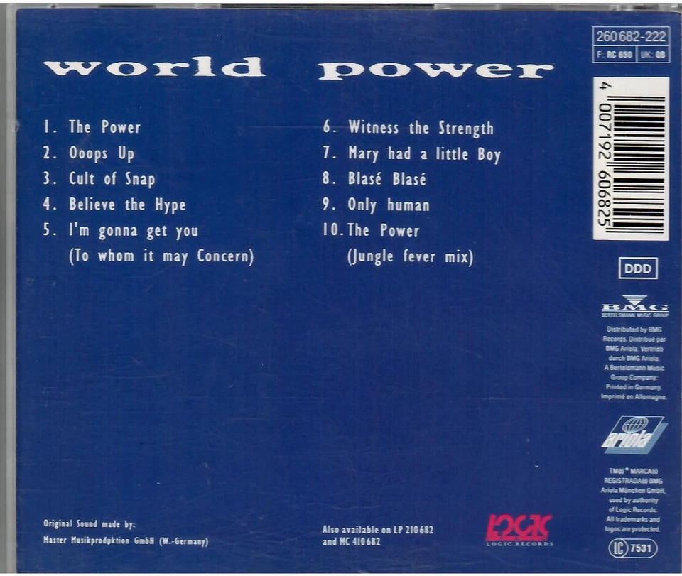 SNAP! * WORLD POWER CD - Bild 2 von 2