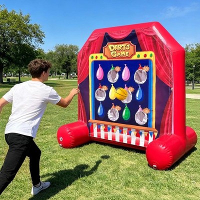 OZIS Inflatable Carnival Games 2-in-1 Toss & Tic Tac Toe Dart Board for Parties