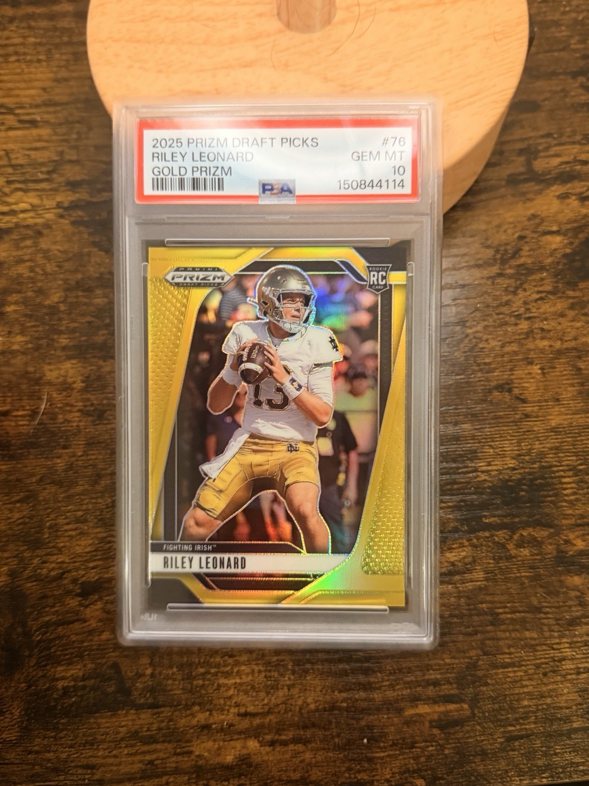 2025 Panini Prizm Draft Picks Riley Leonard Gold #76 PSA 10 GEM MT 08/10 POP 1