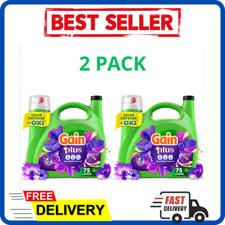 Gain Plus Liquid Laundry Detergent Moonlight Breeze 99 fl oz 75 Loads OXI, 2 PK