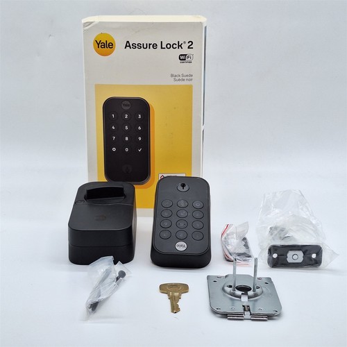 Yale Security Assure Lock 2 Deadbolt, Black Suede Keyed Smart Entry Lock *READ*
