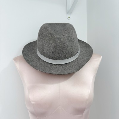 Rag and Bone 100% Wool Fedora Felted Hat Wide Brim Made in 