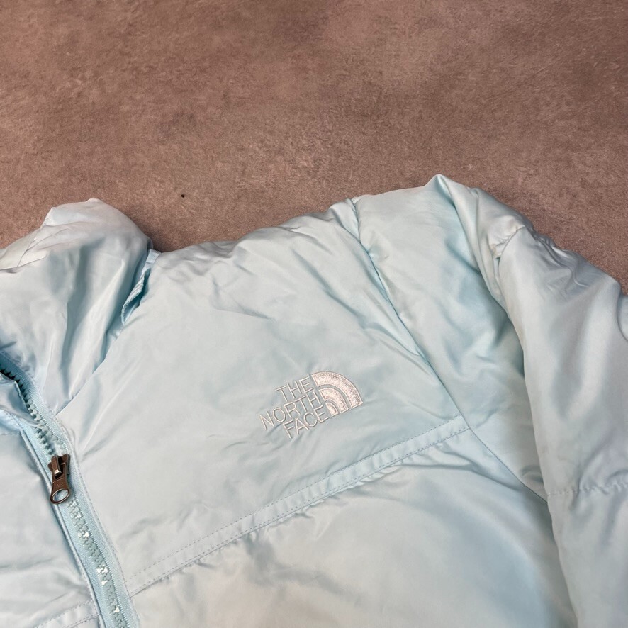 The North Face Puffer Jacket Kids Y2K Skiing Full Zip Coat, Blue, Medium image 4