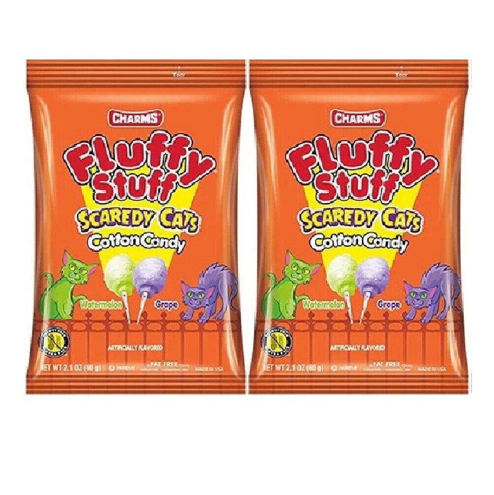 Charms Fluffy Stuff Scaredy Cats Cotton Candy - 2.1-oz. Bag