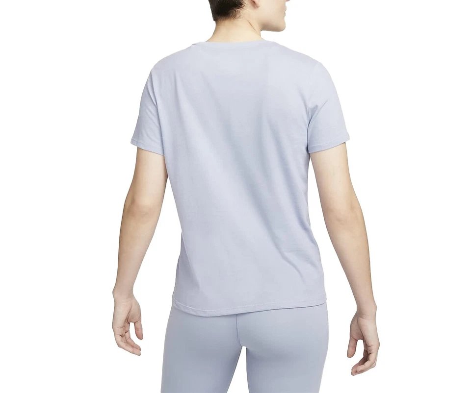 Camiseta Nike Dri-FIT Swoosh para mujer en Indigo Haze/blanco, talla: M y L, FD2884-519 Foto 4 de 4