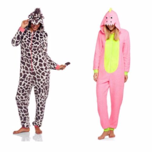 NEUF costume union pyjama femme une pièce taille L 2x girafe dinosaure - Photo 1 sur 3