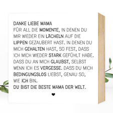 Leinwand Keilrahmen Liebe Mama Ohne Dich Gedicht Muttertag Geschenk Spruch Ebay