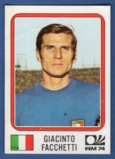 FIGURINA CALCIATORI PANINI MUNCHEN 74 - REMOVED - N.292 FACCHETTI - ITALIA