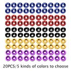 20 Pcs/Set JDM Billet Aluminum Fender/Bumper Washer/Bolt Engine Bay Dress Up Kit