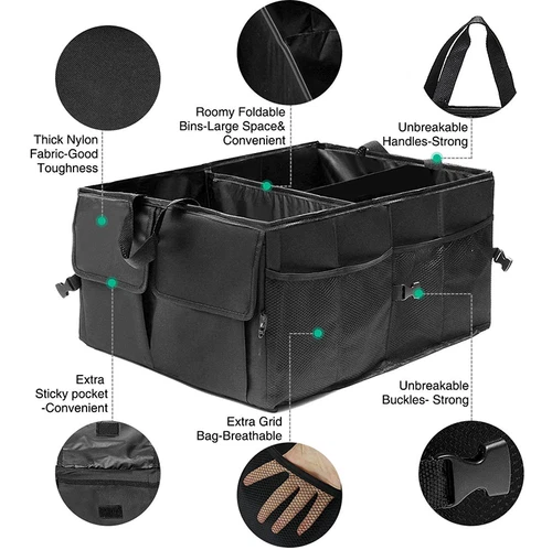 Trunk Cargo Organizer Folding Storage Collapse Bag Bin For Car Truck SUV 40L US - Bild 3 von 15